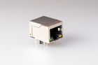 21.6mm 10P10C Magnetic RJ45 Jack, Rj45 Modular Plug Single Port Ethernet Stacked With Shield