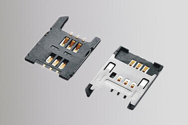 2.54 Pitch SIM Card Connector, Sim Card Socket 6P With Shielded SMT 1.8H