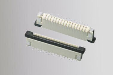FPC 180° SMT ZIF slide-lock connector with cover-1.0mm