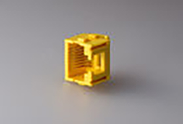 Modular SMT Low Profile RJ45 Jack, Rj45 Modular Plugs Sinking Connector Plastic Yellow