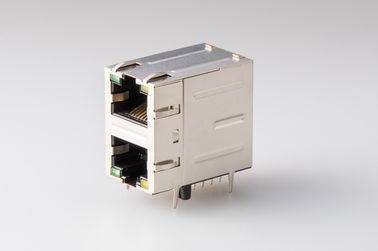 PBT Ethernet RJ45 Jack RJ45-065BC-20F6 2 X 1 port 10 / 100 / 1000 Mbps
