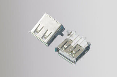 90 Degree 4Pins USB Female Connector Insert Board A Type 2.0