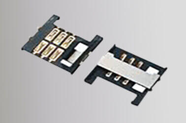 Mobile Phone SIM Card Connector 6P Side Push Type LCP Plastic SMT 2.0H - Body