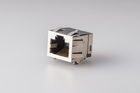Modular Shielded RJ45 Jack, PCB Mount RJ45 Connector 8P8C Single Port With LED Gold Plated