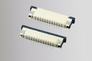 FPC 90°bottom contact SMT ZIF flip connector 2.5H-1.0mm