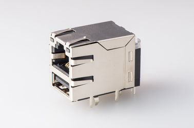 Shielded RJ45 USB Connector RJ45 Cat 5 8P8C Ethernet Female Jack with Magnetic