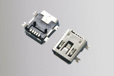 Mini 5Pins 90 Degree USB 2.0 B Type Dip USB Female to Female Connector SMT Patch