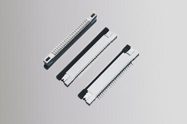 FPC connector 0.5 mm Pitch, ZIF, 30P, Vertical, SMT Type White Gold-Plated