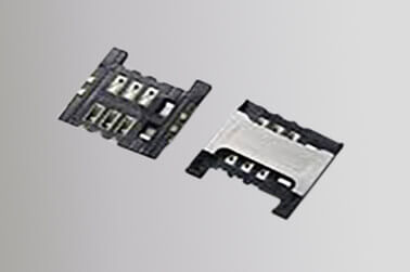 Female SIM Card Connector 6P Side Push Type LCP Plastic SMT 2.0H - Body