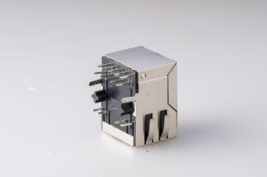 Single Port POE RJ45 Jack WITH 10 / 100 / 1000 Base-T Transformer For Router