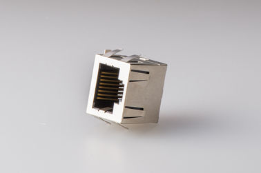 RJ45 Female Jack 8P8C Single Port 90 Degree SMT RJ45 Series With EMI Without LED
